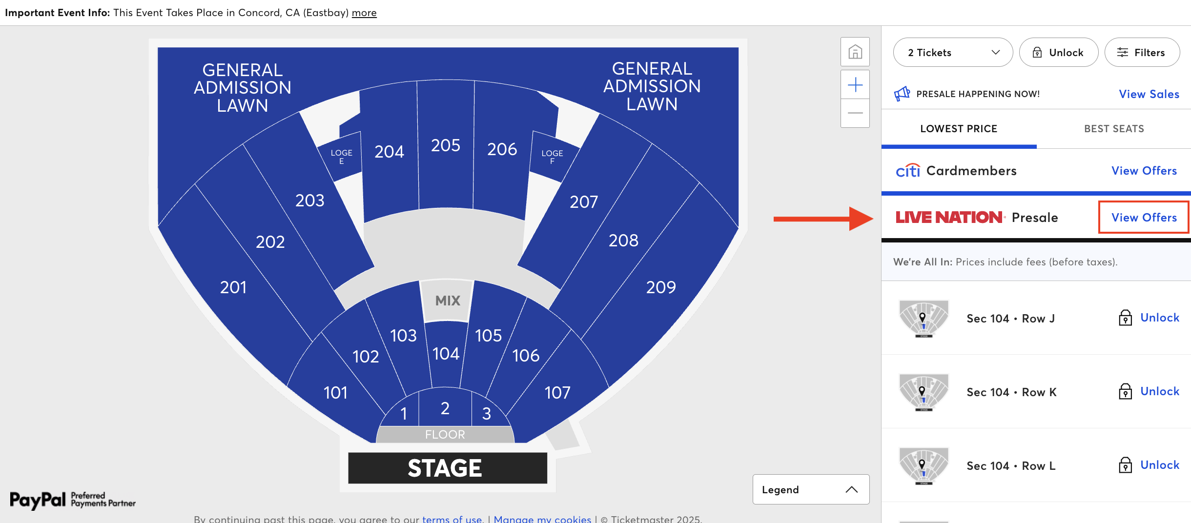 Live Nation Presale Filter on EDP.png